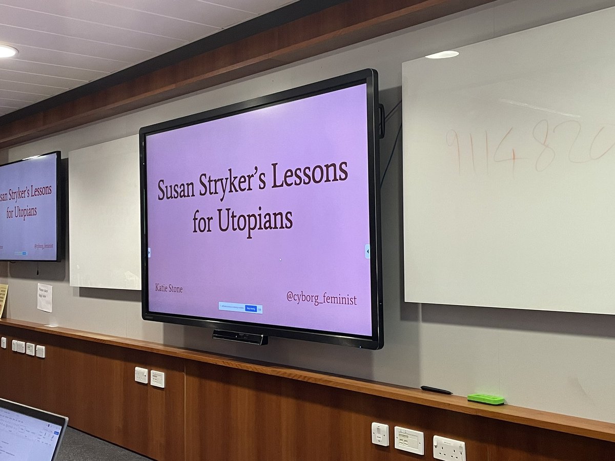 FriendsUtopian's tweet photo. @cyborg_feminist kicks off the day with her thought-provoking interactive session on Susan Stryker’s ‘Lessons for Utopians’ - reclaiming monstrosity, a way of being that ushers in new worlds & modes of being ✊🏾🫶🏼🏳️🌈🏳️⚧️❤️🔥 #Diversity #AcademicChatter #utopianow #LBGTQIA @YorkStJohn https://t.co/H6wsd4JVXe