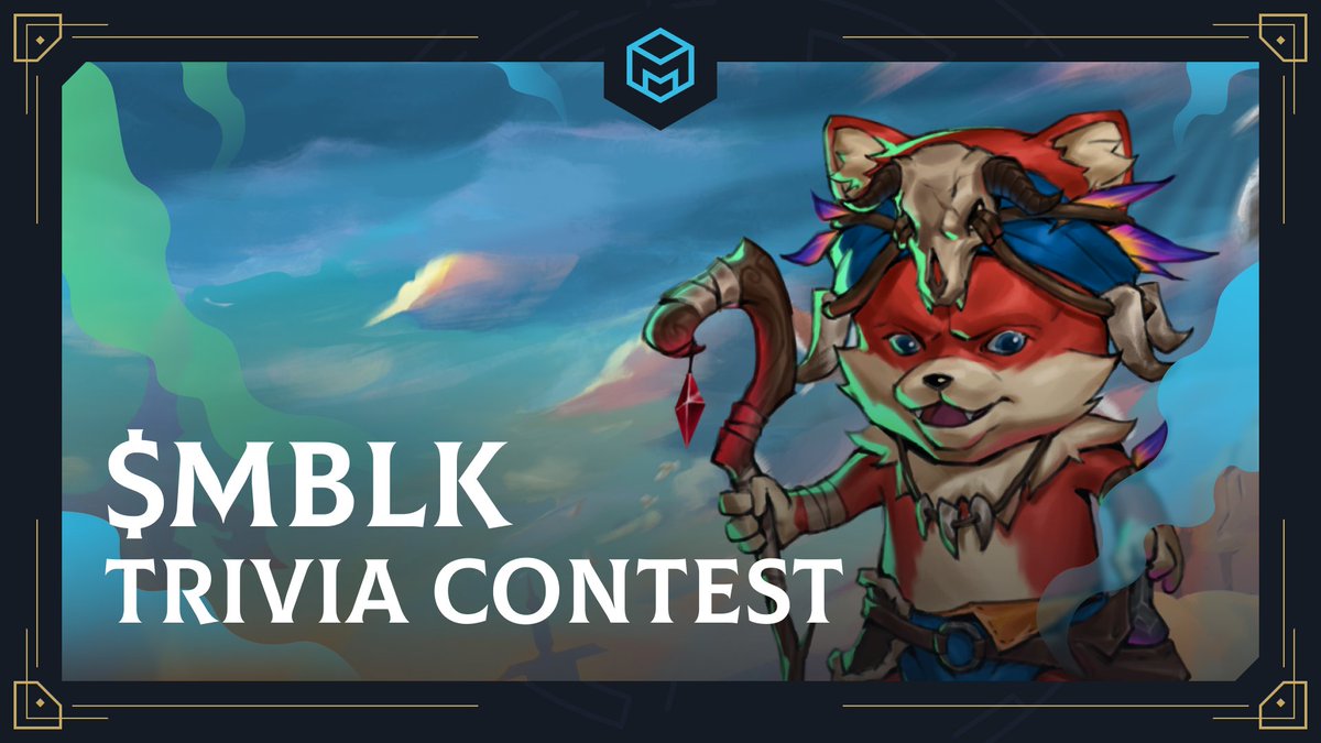 ZogiLabs's tweet photo. 🎉 Attention, Bezogians! Get ready for the thrilling $MBLK Trivia Contest! 🧠💥  

🔍 We'll be asking a total of 4 mind-boggling questions over the coming days. 

Answer all the questions correctly to qualify for a chance to win exciting prizes! 🏆🎁  

🔹 To participate: 
1️⃣ Answer all 4 questions correctly in the Trivia Contest Series. 
2️⃣ Like this post and retweet to spread the word.  

🌟 Sharpen your wits, put on your thinking caps, and show off your $MBLK Knowledge! 

Let's see who can conquer the $MBLK Trivia Challenge! 💡🕹️

#MBLK #Futureofgaming #Trivia #Prizes #Giveaway #cryptogiveaway