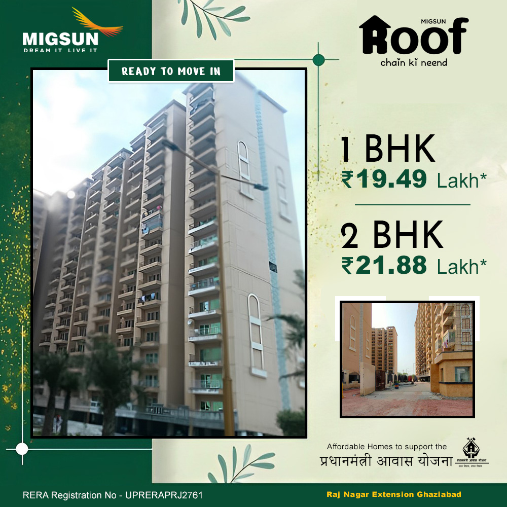 Book #ReadytoMove #1bhk & #2bhk #affordable luxury #apartments by #MigsunRoof in #RajNagarExtension, #Ghaziabad @19.49L* only!
propshop.org.in/migsun-roof
#Harshali #SpiderVerse