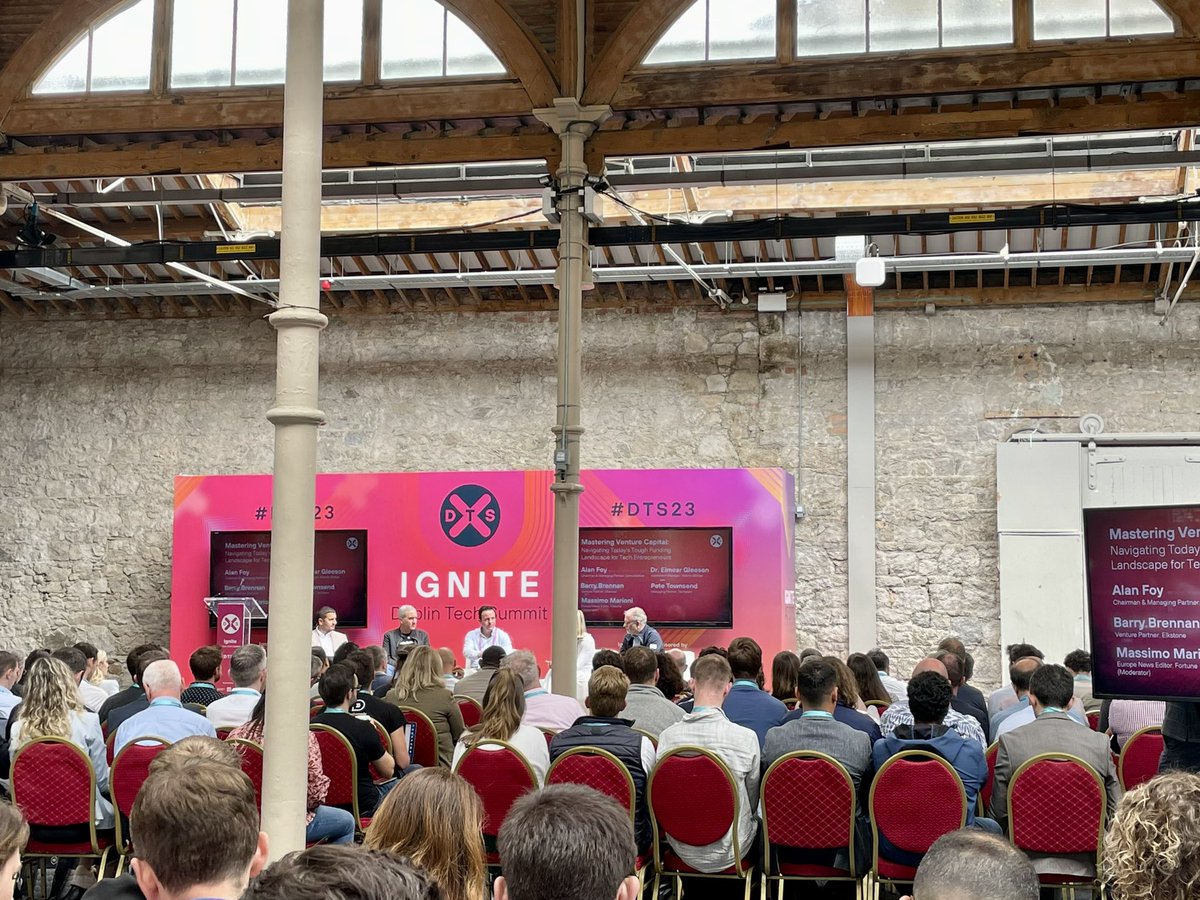 Here at <a href="/DubTechSummit/">Dublin Tech Summit</a>  - Alan Foy on stage advising founders on navigating their fundraising journey  #DTS23
