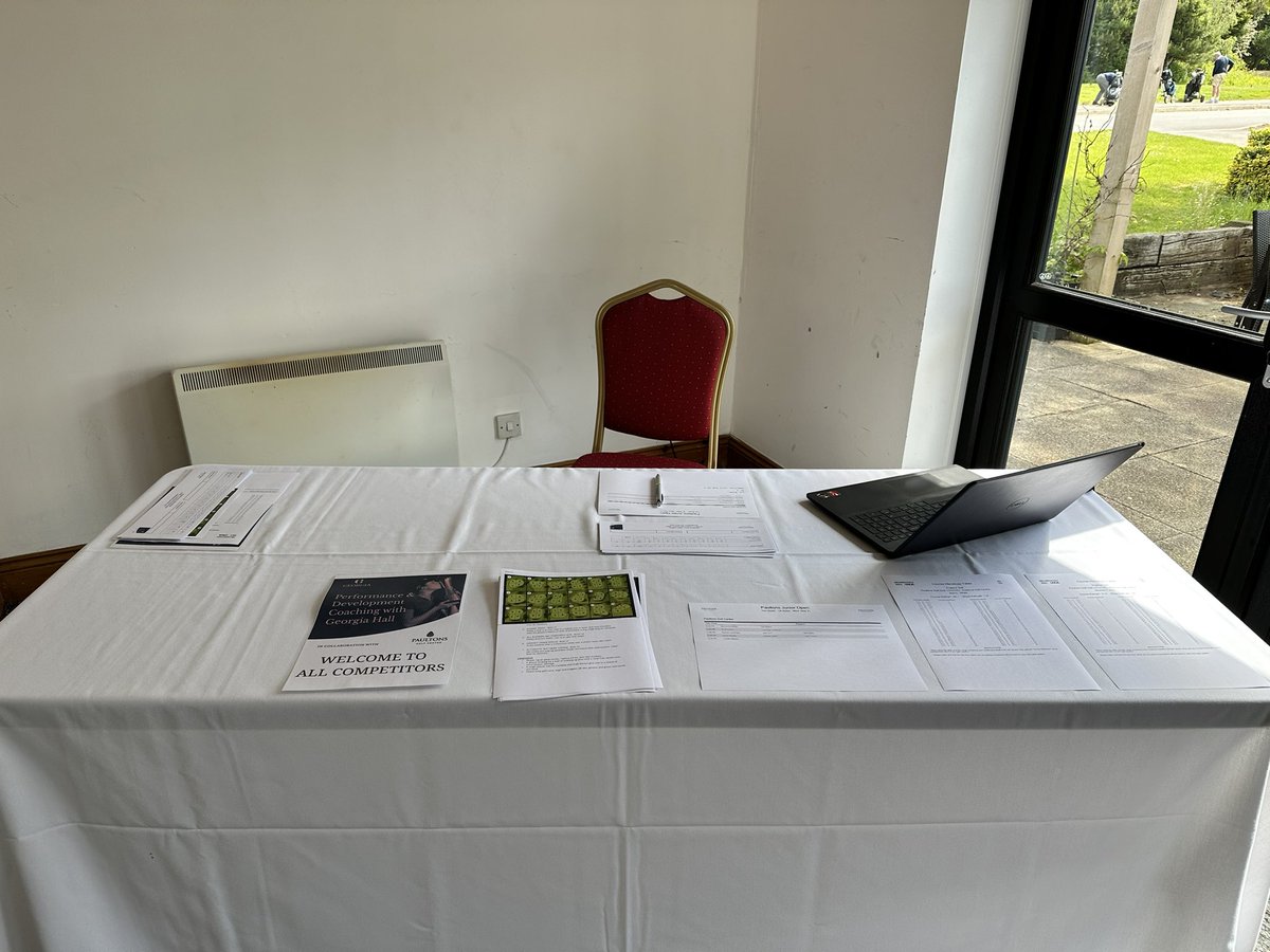 PaultonsGolf's tweet photo. All set and ready to go for the first event in the Georgia Hall Junior Open Series. Good luck to all competitors. https://t.co/EdgC6QoXoA