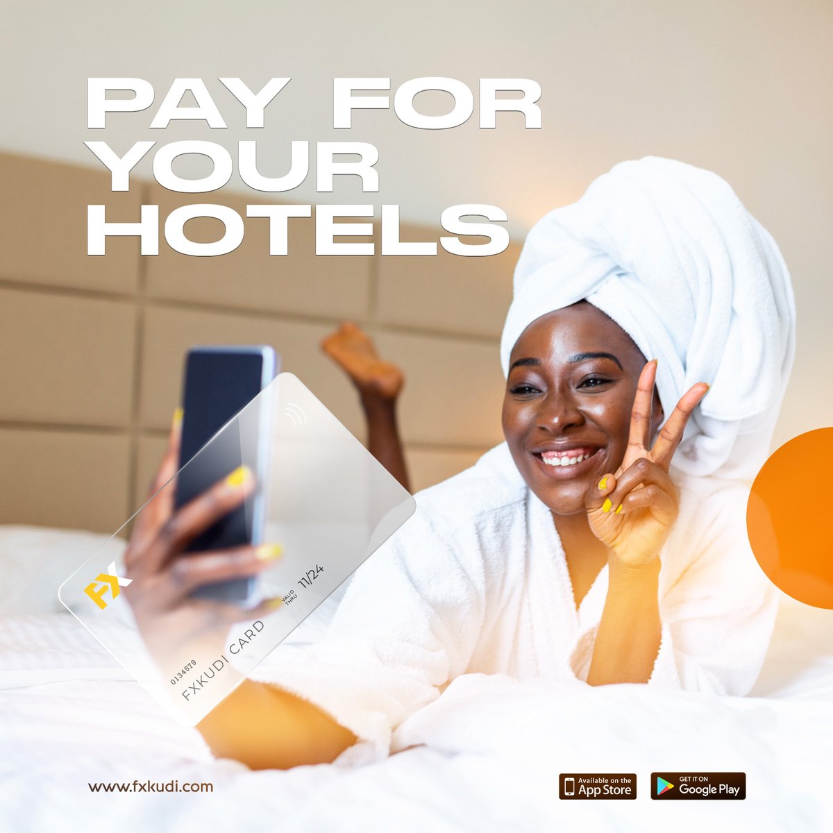 We know booking a hotel room can sometimes feel like playing a game of Tetris. You try to fit your budget, preferences, and availability all together. But at least, payment is easier with the FXKudi Dollar Card.😀 
#DollarCard #FXKudiCard #OnlinePayments