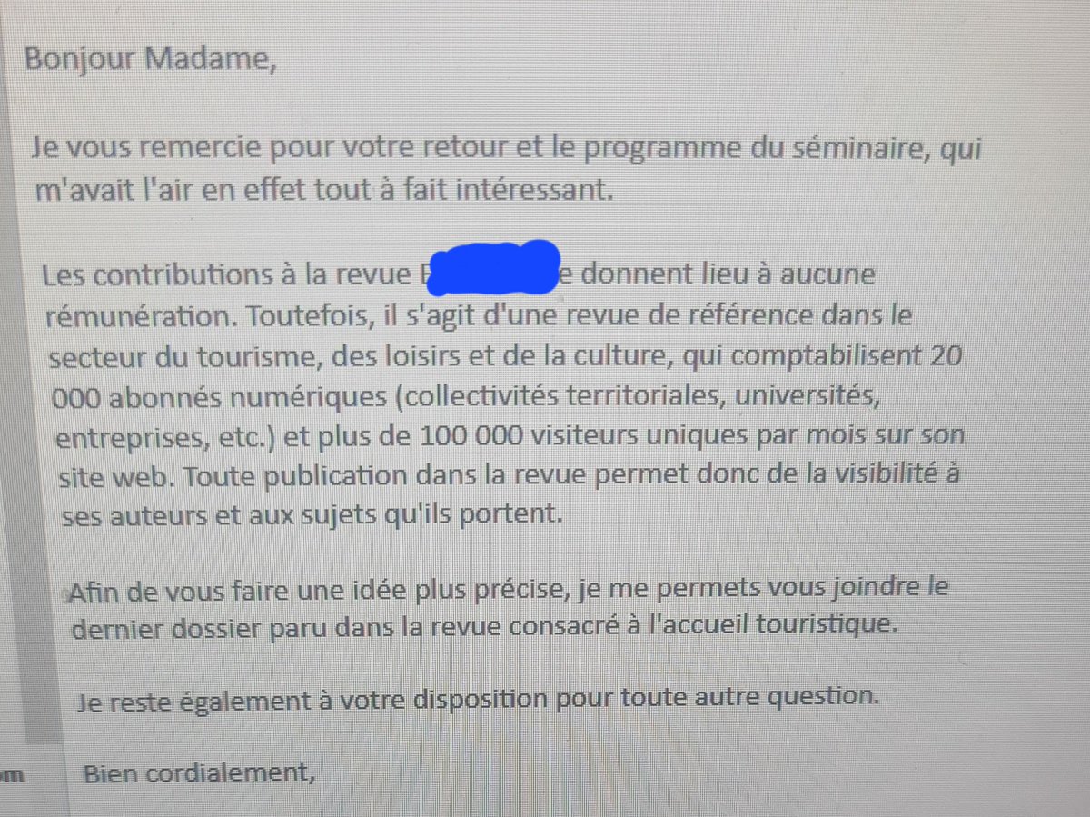 On nous demande un article à forte valeur ajoutée et on nous paye avec de la visibilité...alors on reprend :
LA RECHERCHE ÇA SE PAYE
LA VEILLE ÇA SE PAYE
L'ÉCRITURE ÇA SE PAYE
C'est pas très compliqué à comprendre