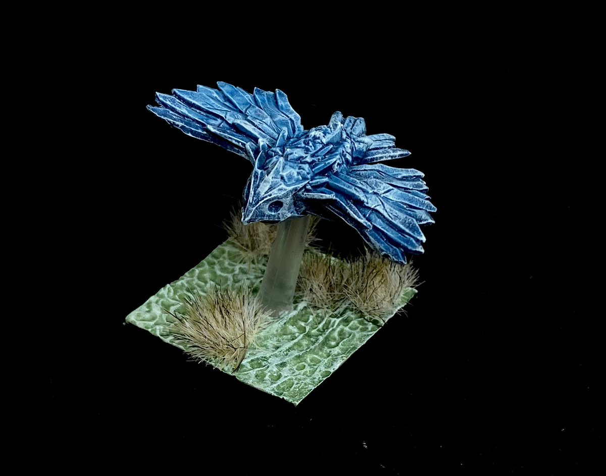 MightyLGames's tweet photo. Little Miss MLG painted the ice elemental from the Northern Alliance Fliers by @manticgames She wanted it to be on a slight tilt & flying over frozen grasslands
Get yours today from Mighty Lancer Games Link in Bio
#kow #tabletopGaming #tabletopWargames #iceElemental #miniatures https://t.co/zxRp7SZ6Ih