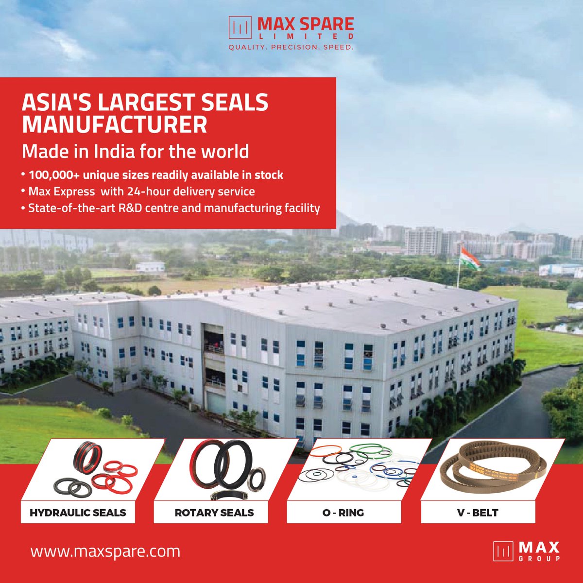 MAXSPARELIMITED's tweet photo. Quality made in India seals that are available to be shipped worldwide! Max Spare is Asia’s largest seal manufacturer, with over 1 lakh unique sizes readily available to serve all your sealing needs.
#MaxSpare #MaxExpress #MaxSpareApp #userfriendly #highperformanceseals #seals https://t.co/17J9Uao2tR