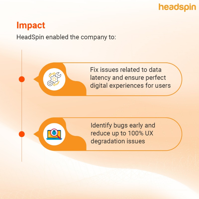 headspin_io's tweet photo. Stay competitive in the digital market with #HeadSpin's advanced #testing for #digitalnativeapps. Enhance app quality, meet customer expectations, and boost ROIs. Maximize release cycles with our quick triaging, debugging, and root cause analysis. Book a trial now!