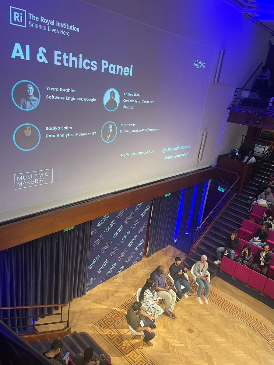 It was a privilege to speak at the @MuslamicMakers Makers #techfest  @Ri_Science 

To discuss with and learn from experts Yusra Ibrahim  Nayur Khan Aleena Baig Junaid Butt was a pleasure. @TonusTech we're able to utilise #machinelearning to help people move better. #longevity