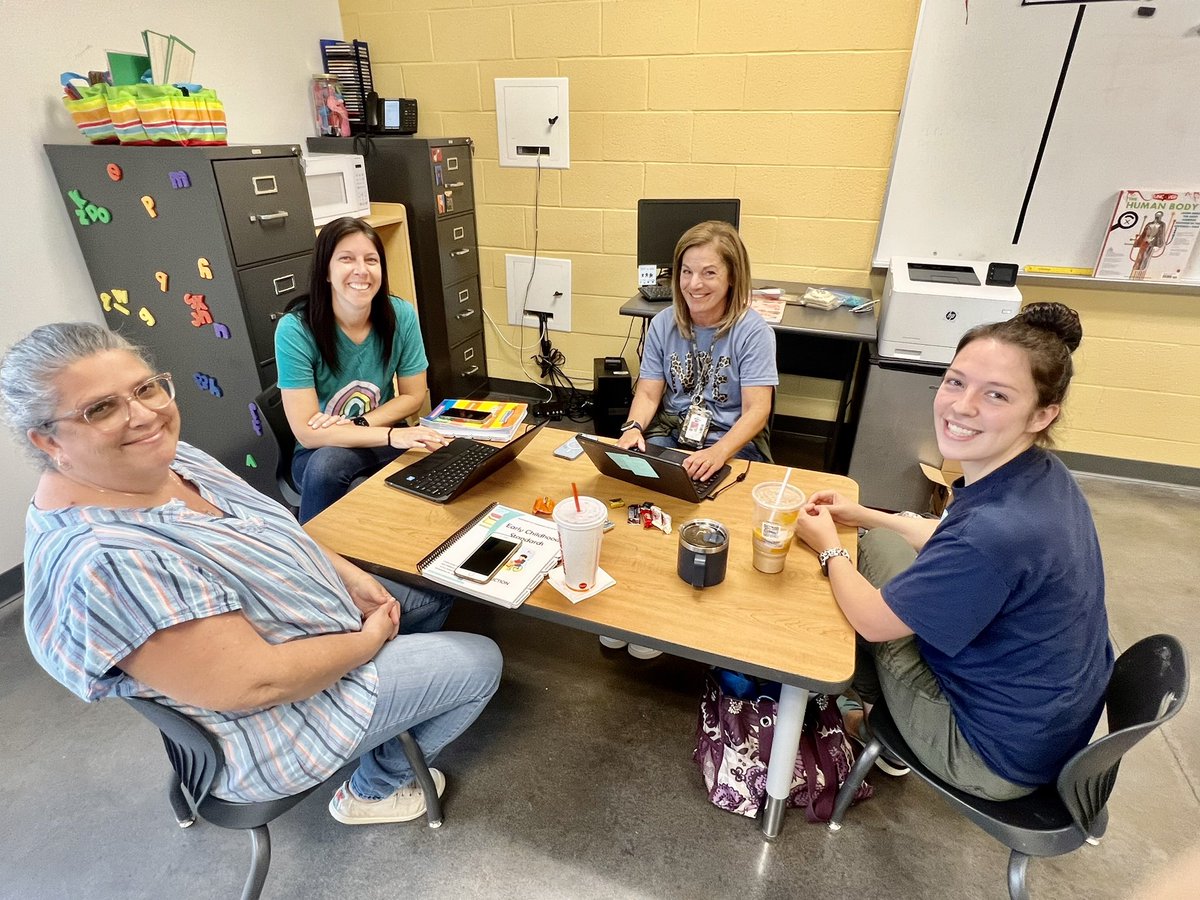 CarlenaSheeran's tweet photo. The VERY BEST group of PRESCHOOL TEACHERS continuing to work on updating curriculum maps & pacing guides for 23/24!😊 These ladies are regular education & special education experts rolled into one fabulous teacher!🙌🏼 #HCSPreschool #HCSBetterTogether #IECE #ThankfulForThesePeople https://t.co/2vfnTTRSge