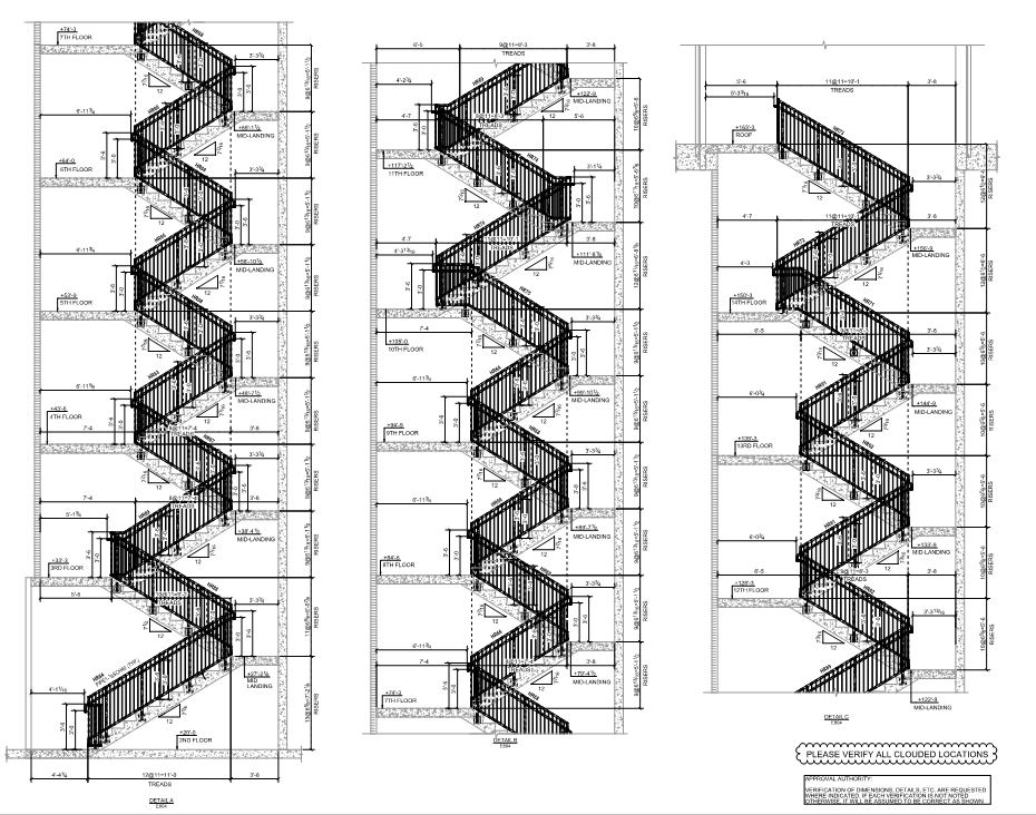 Metal Stair GA dwg.. #structnmisc #SteelDetailing #StructuralSteel #SteelFabrication #SteelConstruction #SteelEngineering #DetailingServices #SteelDesign #BIM #3DModeling #ConstructionIndustry #ArchitecturalDesign
#SteelDetailer #CAD #ShopDrawings #SteelConnections