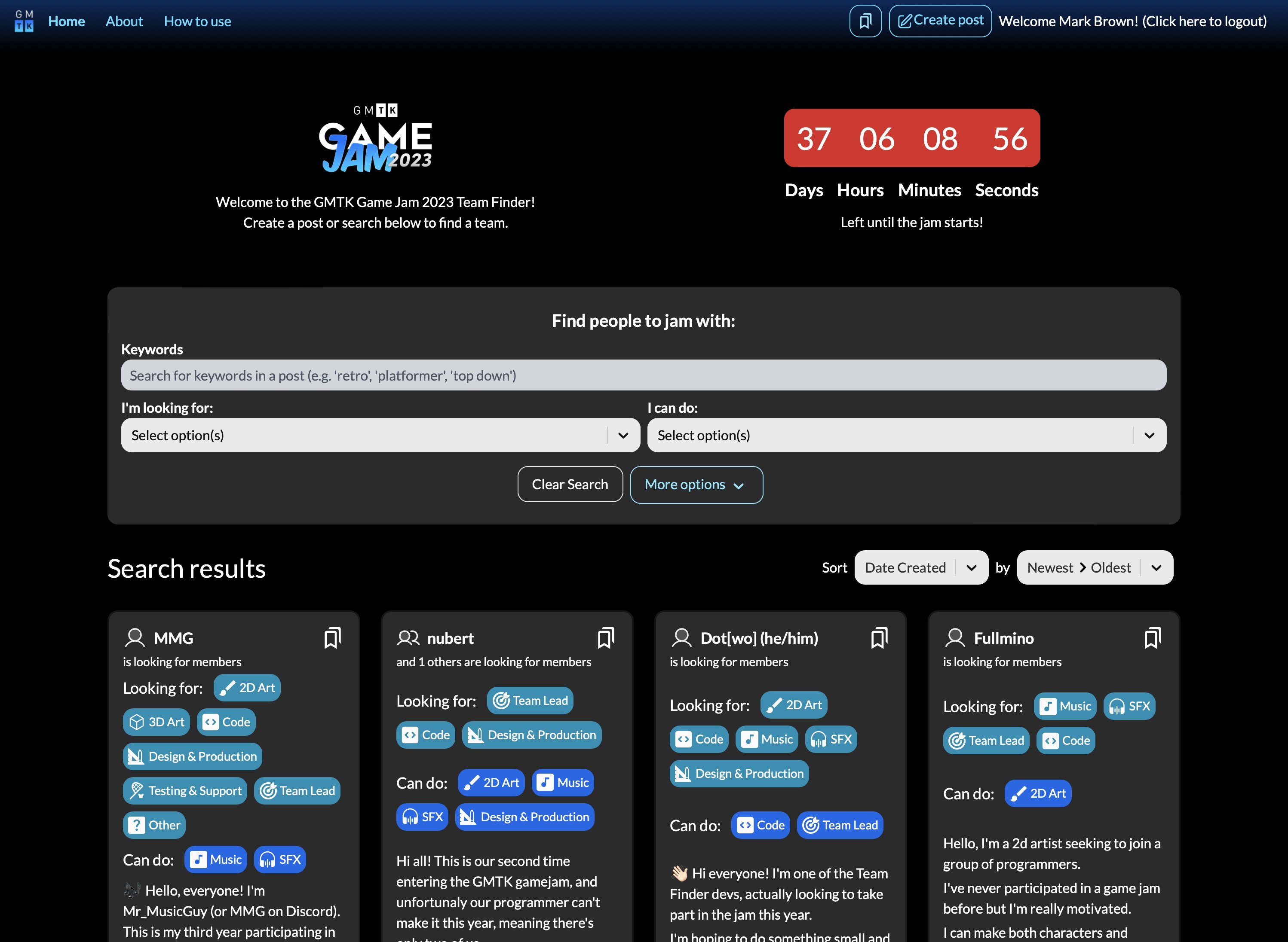 Game Maker's Toolkit on Twitter "We've just launched the Team Finder