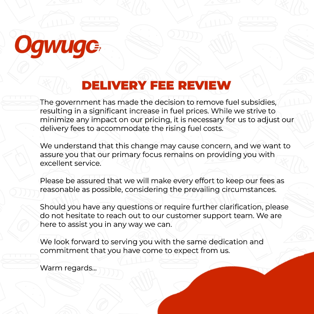 Delivery Fee Review...

#ogwugofood #valentine #service #fuelsubsidy #042 #enugustate #enuguvendors #enugufood #delivery #enugu #dispatchrider #pricereview