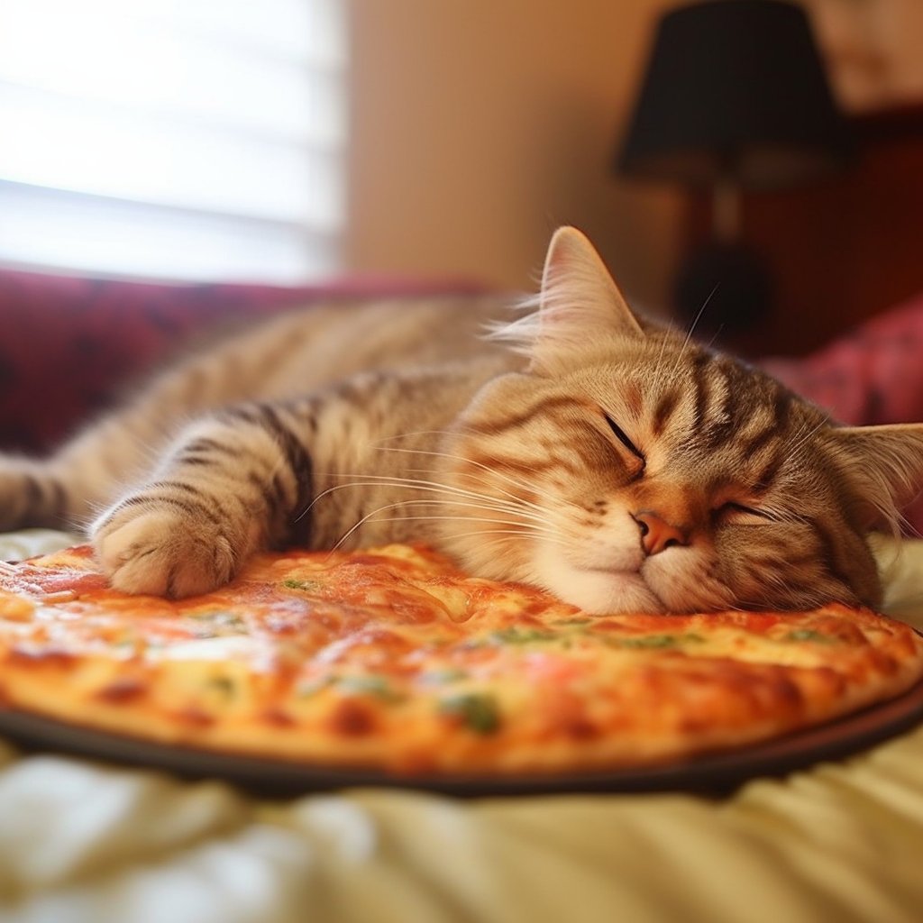 pizzacatnocap's tweet image. 🍕🐱💤 &quot;GM folks! Just one more snooze, okay? This pizza makes for a warm and crispy bed. Don&apos;t worry; I&apos;ll save you a slice!&quot; #PizzaCat #MorningSnooze