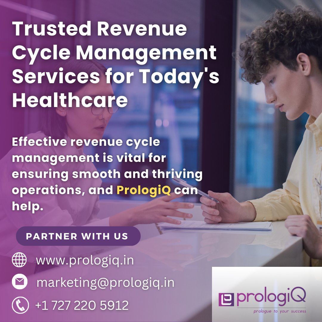 PrologiQ's tweet photo. In today's healthcare landscape, efficient #revenuecyclemanagement is more critical than ever.

Discover how @PrologiQ trusted #revenuecycle management services can transform your healthcare organization. To know more visit: https://t.co/edaknZDR65

#prologiq  #rcmsolutions 

1/2 https://t.co/RtxroQVg7u