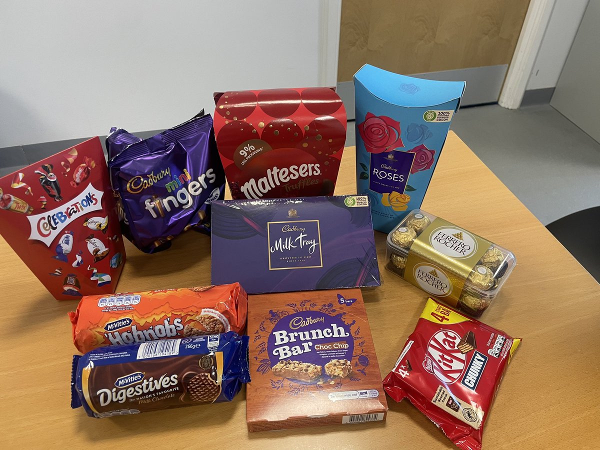 ELHT_PTOT's tweet photo. Fantastic patient donation to our therapy staff! Nice to see that patients appreciate the hard work our therapists do! @ELHT_NHS @ELHTandMe https://t.co/V1yxwjMagp