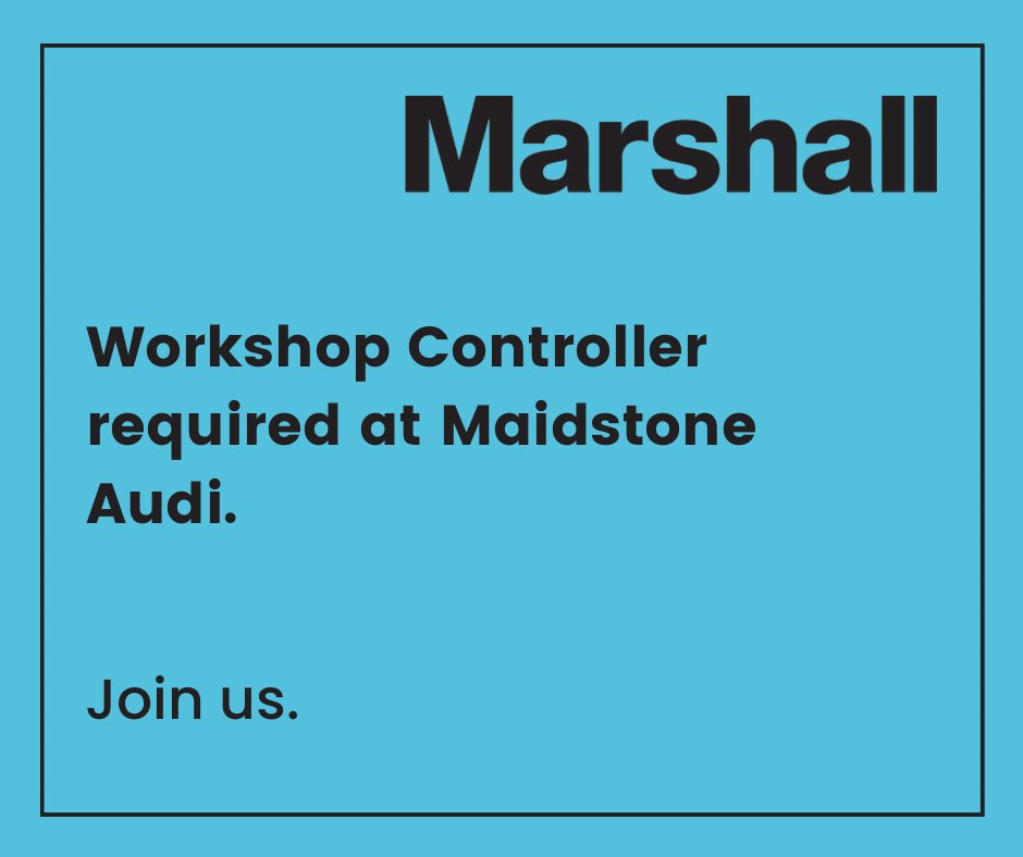 #Workshop Controller required at Marshall #Maidstone #Audi. Join us.             
 
To find out more and to apply online see >
ce0572li.webitrent.com/ce0572li_webre… #jobs