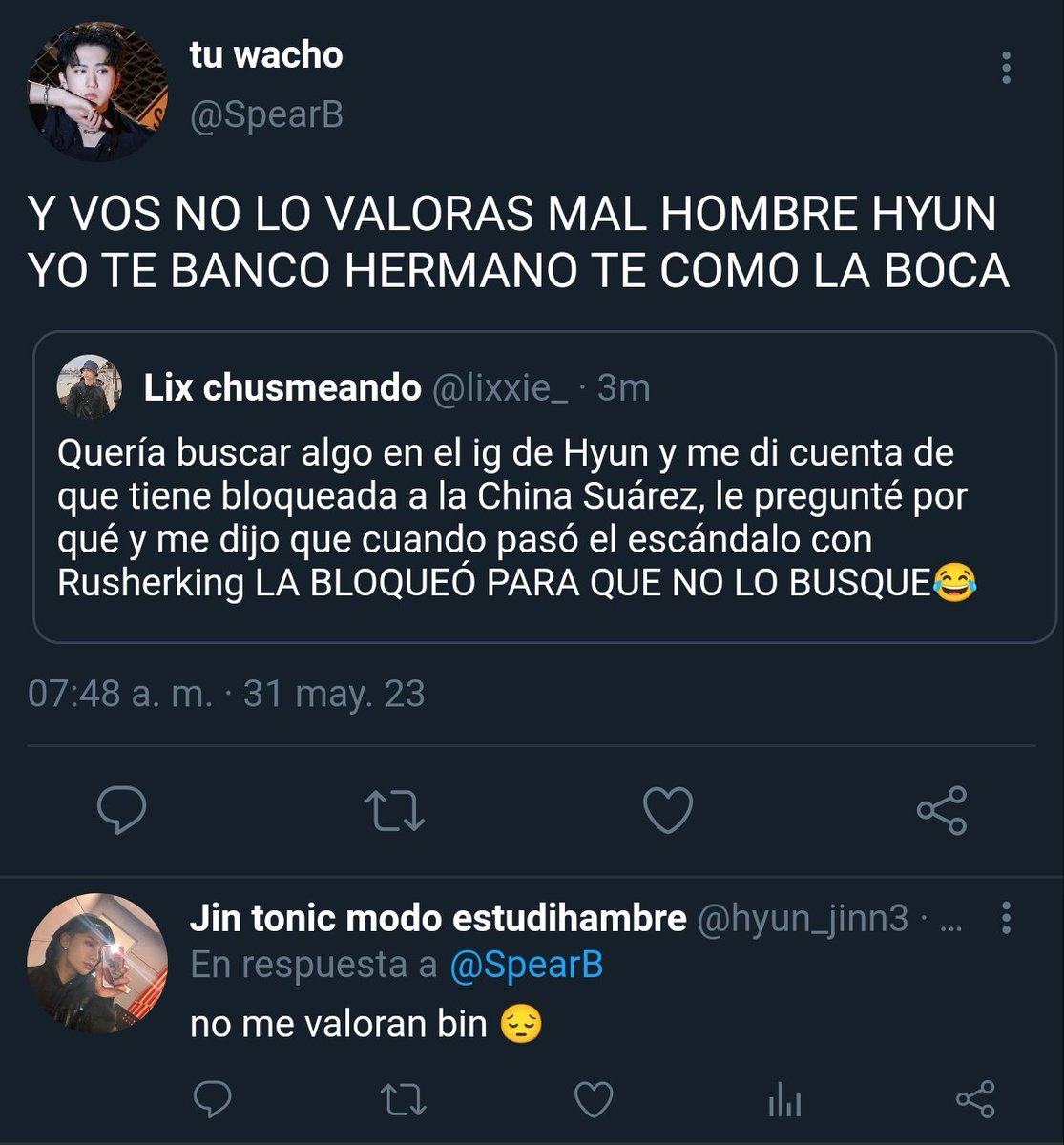 _Assteri_'s tweet photo. One tweet au | Hyunlix | China Suárez |

Hynjn es fiel y Flx no sabe valorarlo lo suficiente https://t.co/01rjcOd6DP