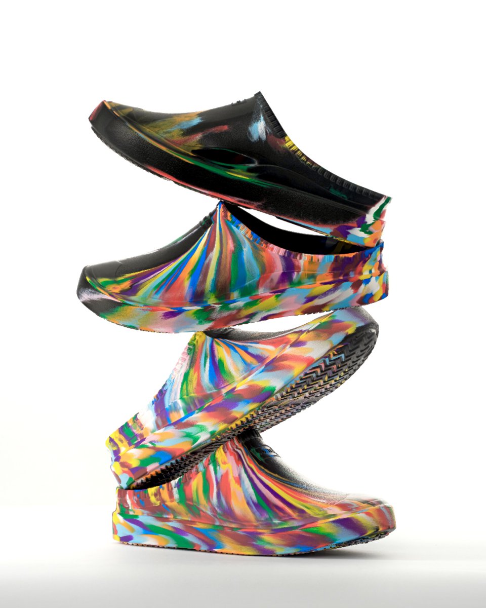 Celebrate Pride with the #HunterPride Clog, launching tomorrow 🏳️‍🌈 Every purchase will support @OutrightIntl with 100% of the profits being donated to their vital work.