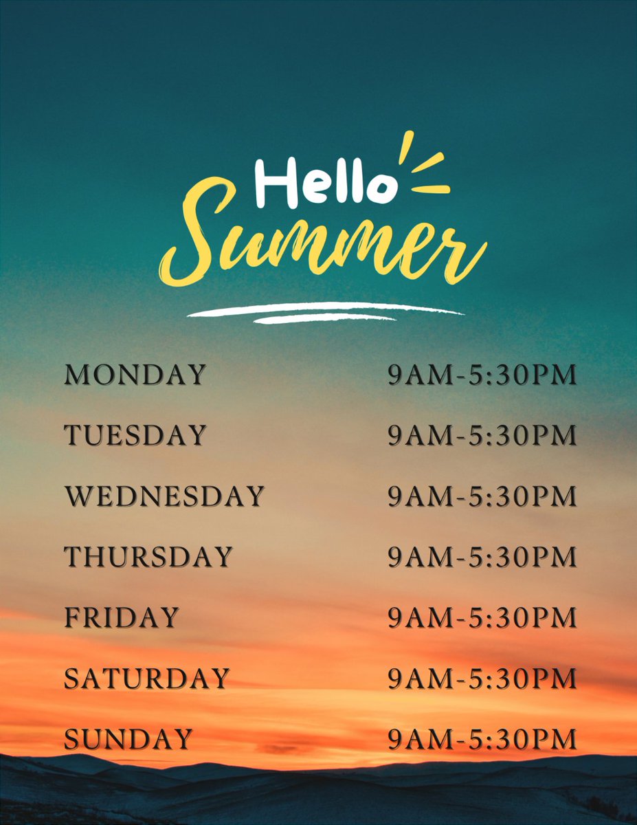 FishHawkClays's tweet photo. 🌞 Summer Hours 🌞

We are open 9 am til 5:30 pm.  The last shooter must be checked in and on the course by 4:30 pm.  If no shooters are present at 4:30, the ranges, as well as the office will close early.  We look forward to seeing everyone on the range this summer! https://t.co/FeeqK6dzTz