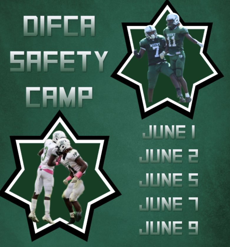 GreenKnightsFB's tweet photo. DIFCA Safety Camp #itsHere #LetsGo #SoReady #theFinalCountdown #OneDay #SafetyCamp #DIFCA #SpringBall #HSFootball #GreenKnightsALLin https://t.co/8eTmwUZx8u