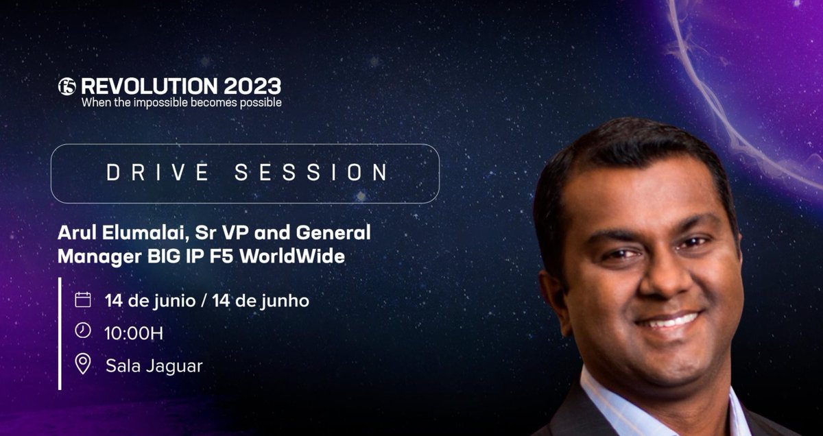 🚀 Tripulante Arul Elumalai, listo para vivir la expedición más importante del 2023🚀

#F5CyberProtectors #F5 #Event #Tour #LATAM #Cybersecurity #Ciberseguridad #Speakers #Sessions
 bit.ly/3N56tIT