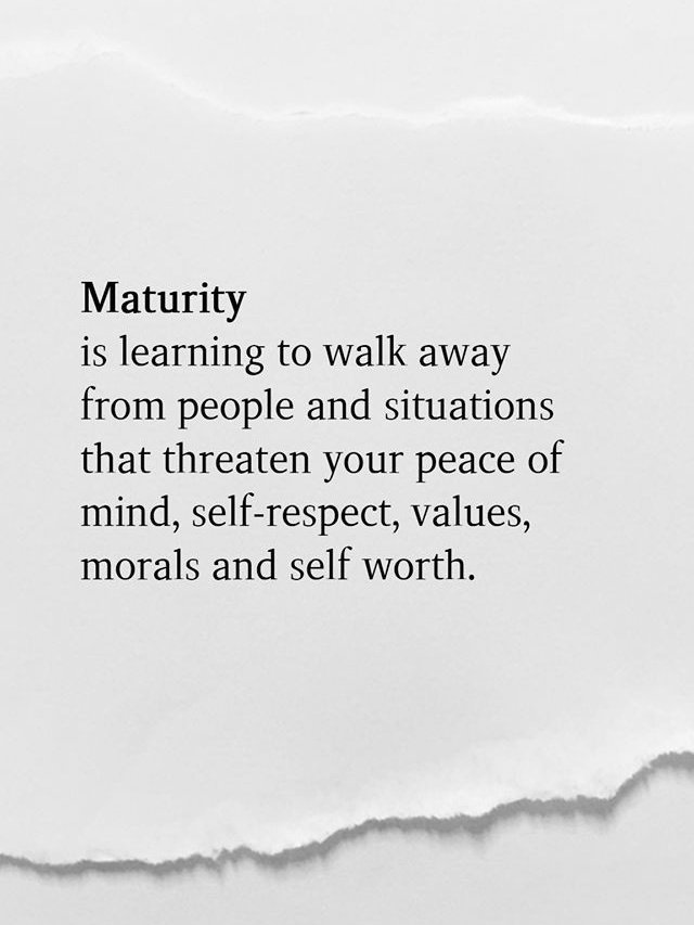 Maturity...