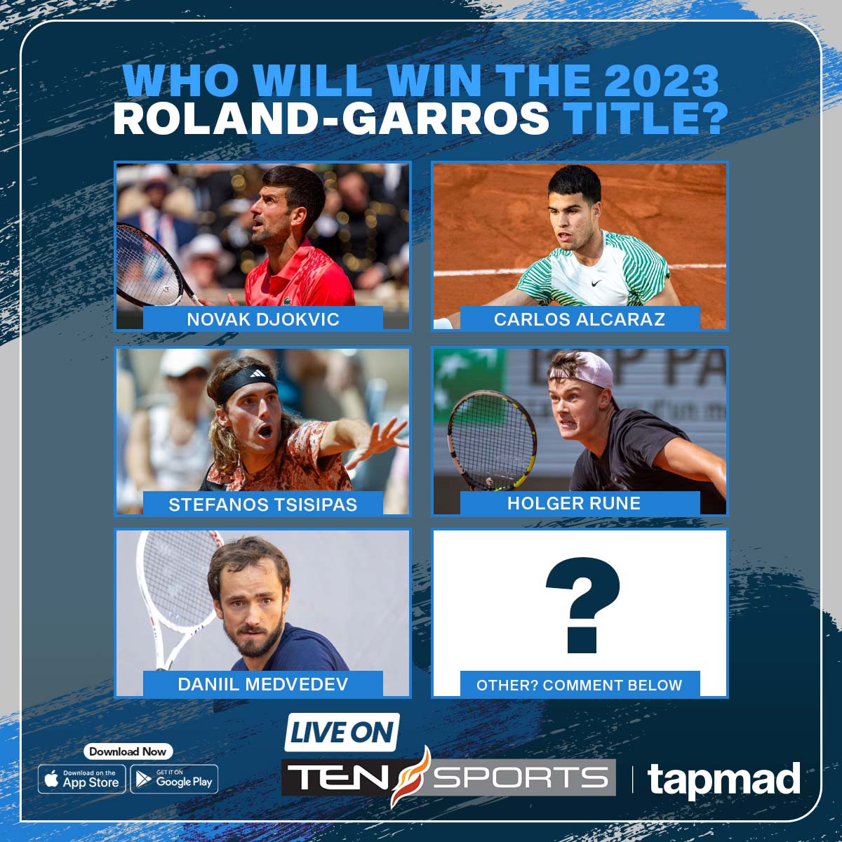 Tell us what you think 👇

Watch Roland Garros 2023 LIVE on tapmad! 

#RolandGarros | #tapmad