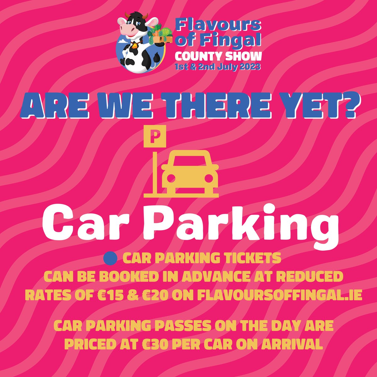 Are you planning to travel to #FlavoursofFingal by car? 

Be sure to prebook your parking space in advance to save yourself 50%. You can book through the link provided: flavoursoffingal.ie/travel/car

We can't wait to see you there!
#FlavoursOfFingal #LoveFingal #EventsInFingal