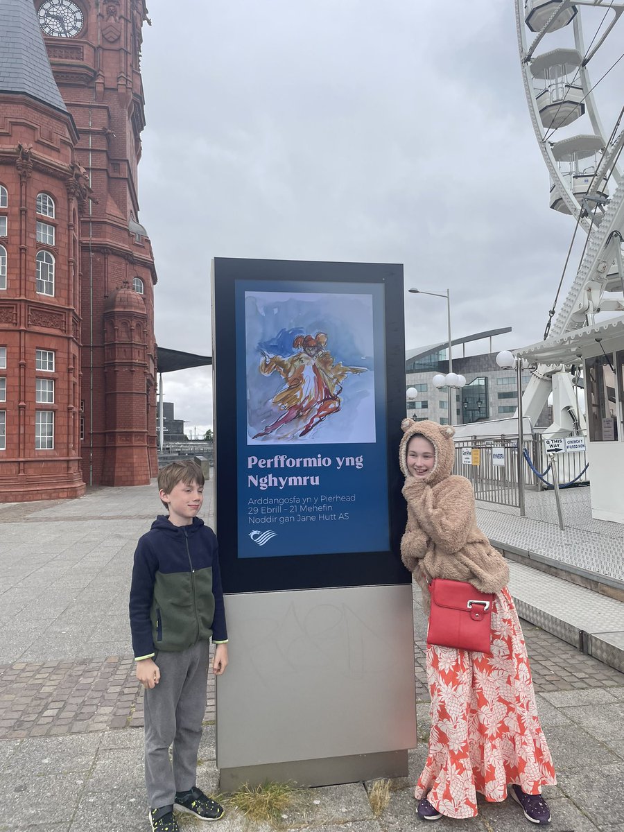 Landmark! Excited to see my work advertising the current exhibition at Pierhead building <a href="/SeneddWales/">Welsh Parliament</a>