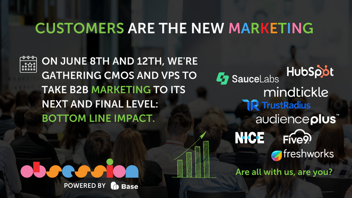 We're opening spaces on the Obsession CLG Tour CMO track for leaders to learn from each other, brainstorm over the possibilities that Customer-Led Growth is unearthing, and enjoy lunch. 

Join us hubs.la/Q01RJCVx0
#customerledgrowth #customermarketing #obsessionclgtour23