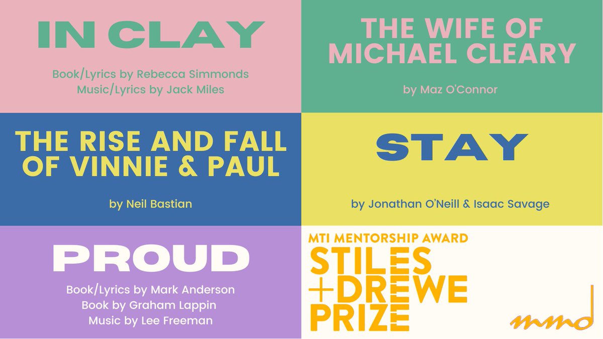 We are so thrilled to announce our shortlist for the @mtishows @StilesandDrewe Mentorship Award 2023/2024! After a lengthy judging process we are delighted to share the below. Huge congratulations to all that applied - the standard was incredibly high. 🧵1/6