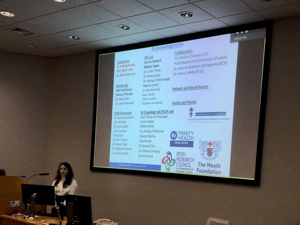 Tremendous pride listening to <a href="/IsabellaBatten/">Isabella</a> hitting her Pre PhD viva out of the park in <a href="/TCDTMI/">TTMI - Trinity Translational Medicine Institute</a>
. #vasculitis