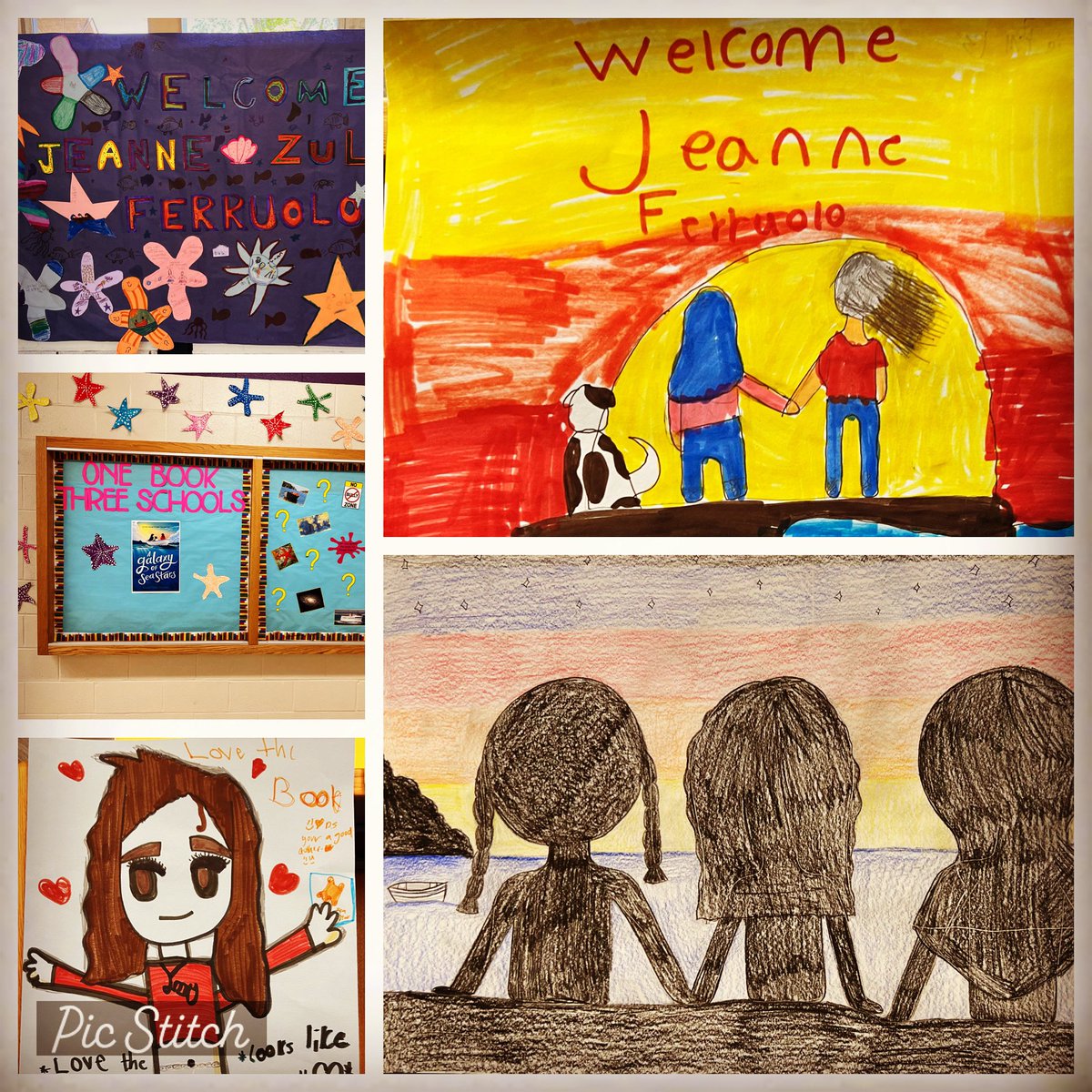 Some of the stunning art created by the amazing students at Prudence Crandall Elementary ❤️❤️❤️ Day 1 of One Book - Three Schools was amazing 📚 @enfieldps students and teachers — you inspire me!!! Thank you for a wonderful day of book love❤️🙏❤️🙏❤️