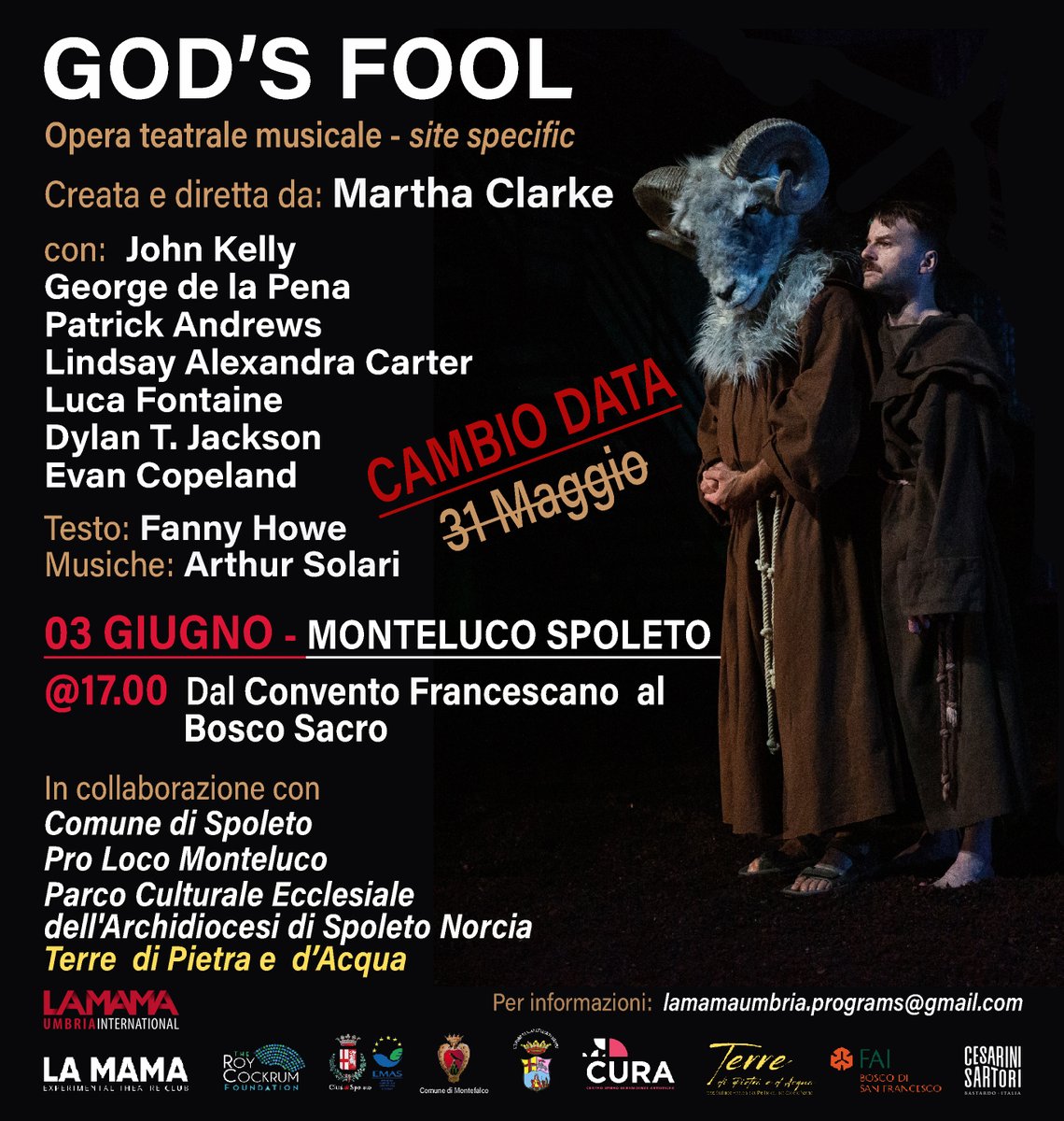 MamaSpoletOpen's tweet photo. God’s Fool, Umbria Tour https://t.co/82xd3q6BrZ
