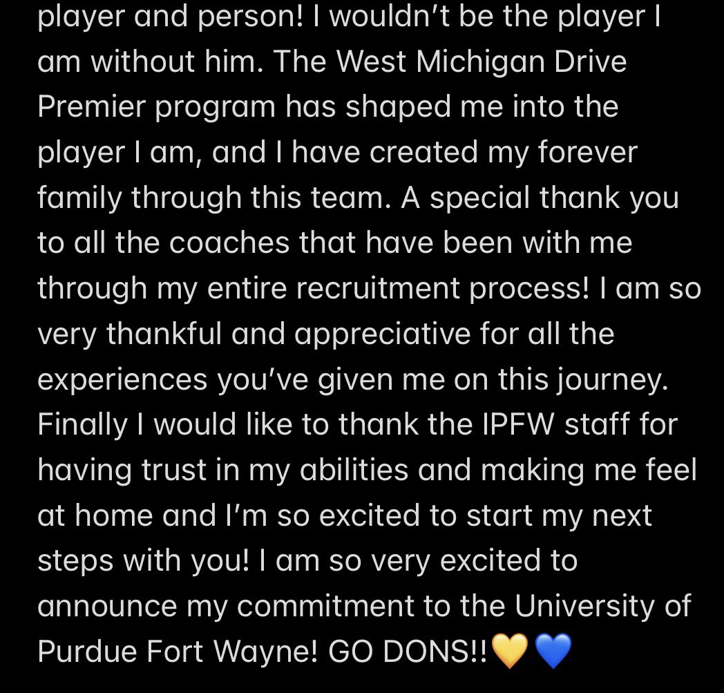 100% COMMITTED💙💛
<a href="/CoachMarchesano/">Maria A. Marchesano</a> <a href="/jazmynegeist/">Jazmyne Geist</a>  <a href="/CoachAsher7217/">Steven Asher</a> <a href="/QLCunningham/">Coach Q</a> <a href="/MastodonWBB/">Purdue Fort Wayne WBB</a>  <a href="/Drivebball1/">West Michigan Drive Girls Basketball</a> <a href="/WestMiDrive2024/">west michigan drive 2024</a> <a href="/GRWCWomensHoops/">Grand Rapids West Catholic Women’s Basketball</a>