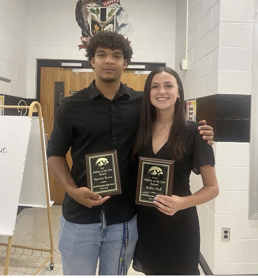 North Buncombe Sports Updates (@nbsportsupdate) on Twitter photo NB Male Athlete of Year & Female Athlete of Year <a href="/SpencerRoane04/">Spencer Roane</a> Spencer Roane & <a href="/BekkaMullGolf/">Bekka Mull</a> Bekka Mull. Both headed to the next level for their sport. Spencer to <a href="/MarsHill_FB/">MHU Football</a> and Bekka to <a href="/gardnerwebbgolf/">gardnerwebbgolf</a> Congrats & well deserved <a href="/WVLTribune/">Weaverville Tribune</a> <a href="/asheville/">The Citizen Times</a> <a href="/Chris_Womack/">Chris Womack</a> NB Male Athlete of Year & Female Athlete of Year <a href="/SpencerRoane04/">Spencer Roane</a> Spencer Roane & <a href="/BekkaMullGolf/">Bekka Mull</a> Bekka Mull. Both headed to the next level for their sport. Spencer to <a href="/MarsHill_FB/">MHU Football</a> and Bekka to <a href="/gardnerwebbgolf/">gardnerwebbgolf</a> Congrats & well deserved <a href="/WVLTribune/">Weaverville Tribune</a> <a href="/asheville/">The Citizen Times</a> <a href="/Chris_Womack/">Chris Womack</a>