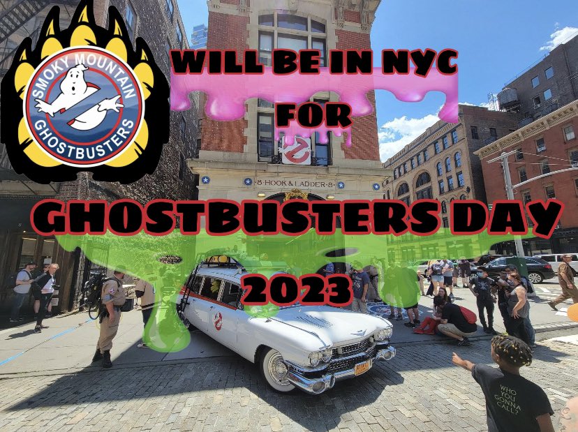 knoxbusters's tweet photo. The Smoky Mountain Ghostbusters are headed to the big city. On 6/10 we will be at Ghostbusters HQ at Hook and Ladder 8 Firehouse in New York City for the festivities of Ghostbusters Day with Ghostbusters from franchises from all over the world to celebrate all things Ghostbusters https://t.co/GG3eyZXjaK