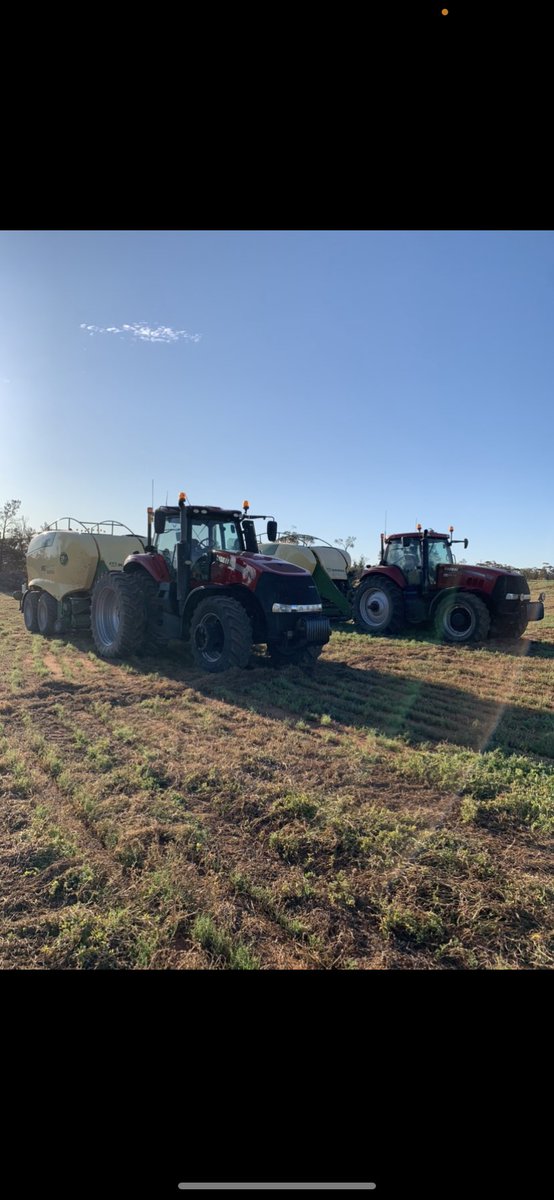 ** Seeking work **
let us know if we can help with your hay making this season!
X2 8 string Krone balers
Massey SP with 16ft razor bar front 
Trucks also available for cartage.
Bookings - Brent: 0427305711
Vic mallee based happy to travel
Re tweets appreciated