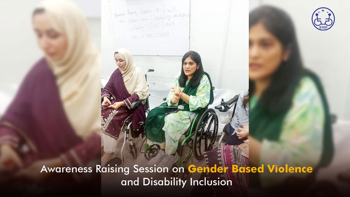 STEPPakistan's tweet photo. 𝐀𝐰𝐚𝐫𝐞𝐧𝐞𝐬𝐬 𝐑𝐚𝐢𝐬𝐢𝐧𝐠 𝐒𝐞𝐬𝐬𝐢𝐨𝐧 𝐨𝐧 𝐆𝐞𝐧𝐝𝐞𝐫-𝐁𝐚𝐬𝐞𝐝 𝐕𝐢𝐨𝐥𝐞𝐧𝐜𝐞 𝐚𝐧𝐝 𝐃𝐢𝐬𝐚𝐛𝐢𝐥𝐢𝐭𝐲 𝐈𝐧𝐜𝐥𝐮𝐬𝐢𝐨𝐧 held in Rawalpindi.
#STEP #STEPPakistan #Disabilityrights #Womenwithdisabilities #Endgenderbasedviolence #GBV #StopGBVagainstWWD https://t.co/2n0L1PL0vj