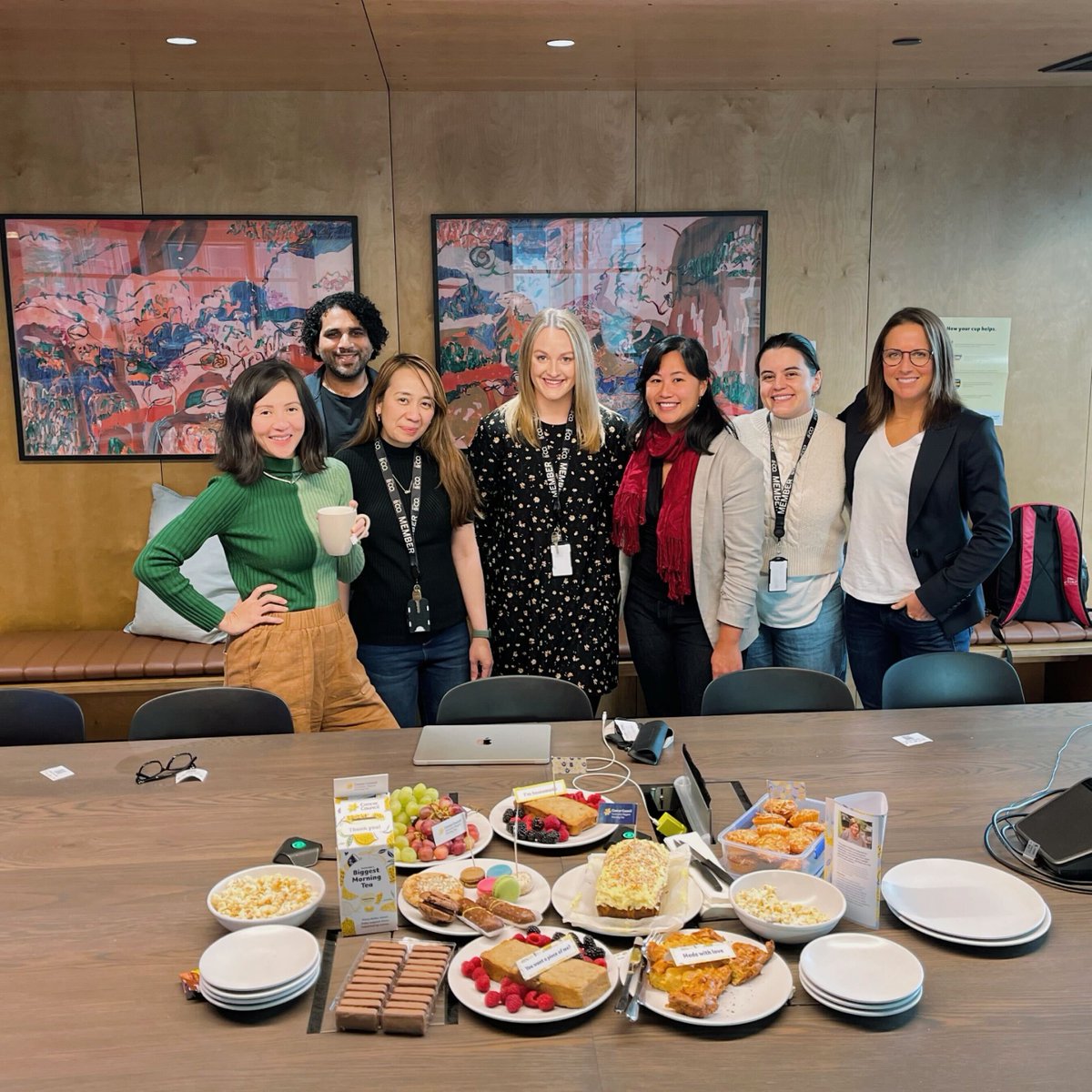 AtlasGrazing's tweet photo. Today, a group of us gathered at our HQ in Sydney to partake in Australia's Biggest Morning Tea, a delightful event in support of the @CancerCouncilOz May our shared efforts lead us towards a future free from this devastating disease! #biggestmorningtea #supportingcancerresearch https://t.co/9YwNSBKe2i