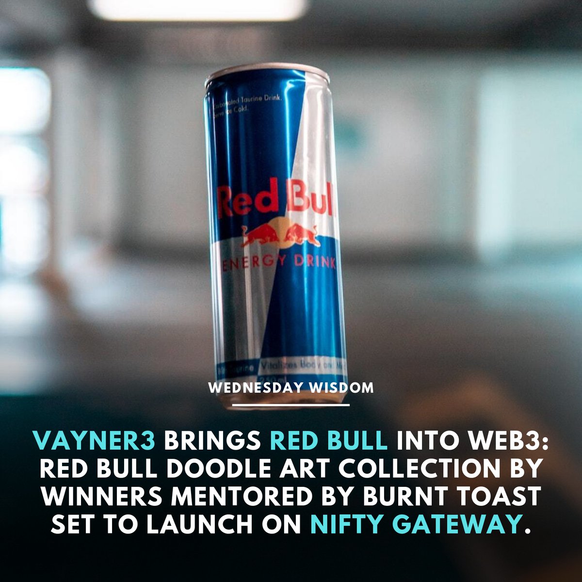 PlanetXnft_'s tweet photo. Get ready for RedBull’s entry into the #Web3 space.

#WednesdayMotivation #wednesdaythought #WednesdayWisdom #RedBull #niftygateaway #BurnToast #NFT #NFTCommunity #web3community https://t.co/cOb6SXho3k