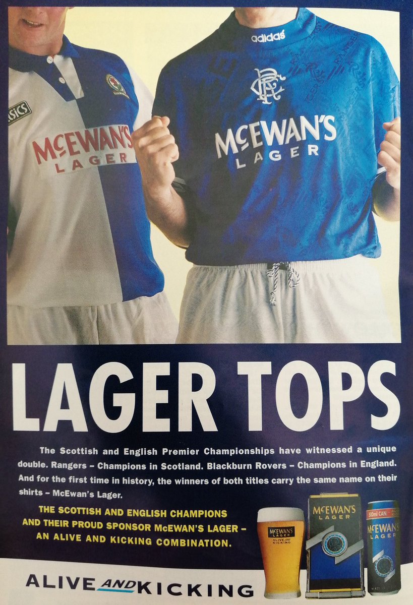McEwen’s was a big name in the 90s, and they used the best future name of a big podcast in their advert, too.  
📸 @PremiershipYrs #Keepit90s