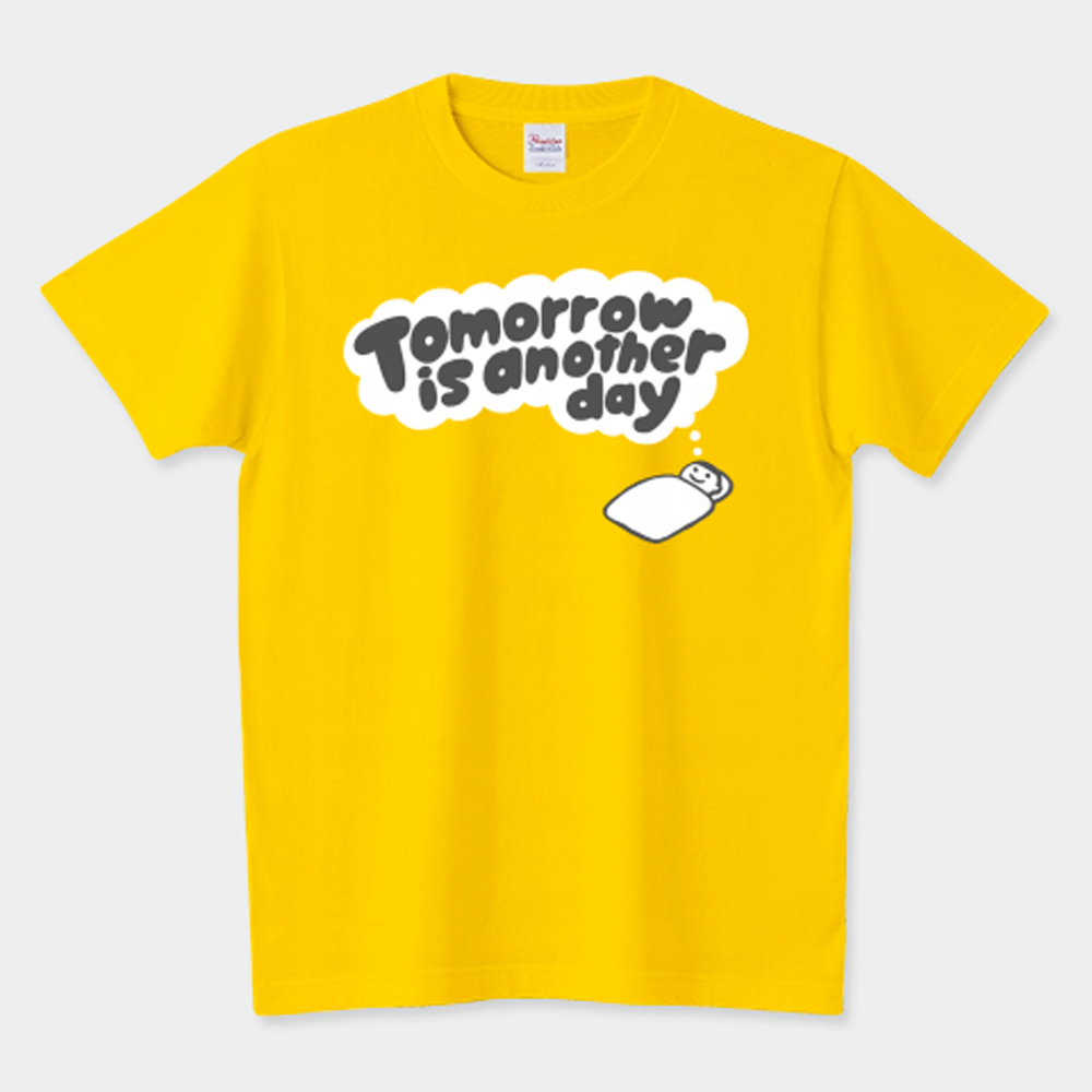 「新作Tシャツ「Tomorrow is another day」。おかげさまでTシ」|みずしな孝之「きりもやびより」5巻（最終巻）は4/21発売のイラスト