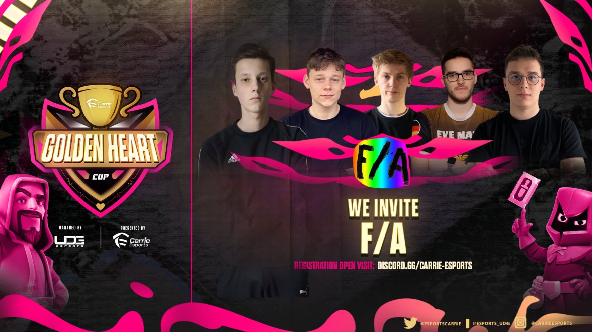 F/A (@fa_coc_) on Twitter photo Thank you very much for the invitation to this great tournament organized by <a href="/EsportsCarrie/">Carrie eSports</a> <a href="/esports_udg/">uDG Esports</a> 
I encourage you all to participate in this event and be able to win fantastic prizes.
We leave you the tournament server 
discord.gg/carrie-esports Thank you very much for the invitation to this great tournament organized by <a href="/EsportsCarrie/">Carrie eSports</a> <a href="/esports_udg/">uDG Esports</a> 
I encourage you all to participate in this event and be able to win fantastic prizes.
We leave you the tournament server 
discord.gg/carrie-esports