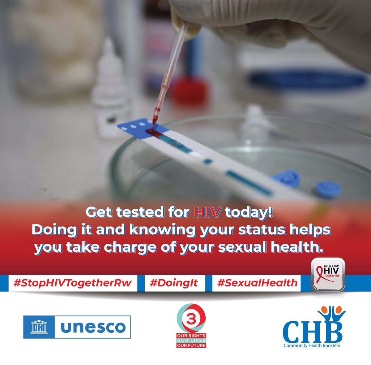 chbrwanda's tweet photo. Empower yourself and take charge of your sexual health. 

Get tested for HIV today!                                                                                                     

#StopHIVTogetherRw https://t.co/WhlZma3NW0