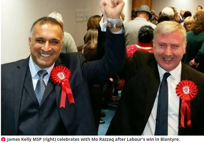 For those who maybe aren't aware. The retailer Good Morning Scotland invited on this morning to attack the Scottish DRS scheme is on the left in this photo. Yep, Mo Razzaq is a Labour councillor. Now why would BBC Scotland do something like this? #bbcgms