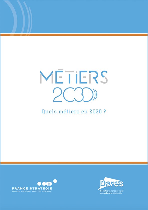 Le rapport « Les Métiers en 2030 » de @Strategie_Gouv et <a href="/Dares_travail/">Dares - statistiques Travail</a> dresse un panorama chiffré des perspectives des #métiers à l’horizon 2030 🔎

+ de 158 000 postes à pourvoir d’ici 2030

Des données précises pour chaque métier, secteur et région ➡️ strategie.gouv.fr/actualites/dat…