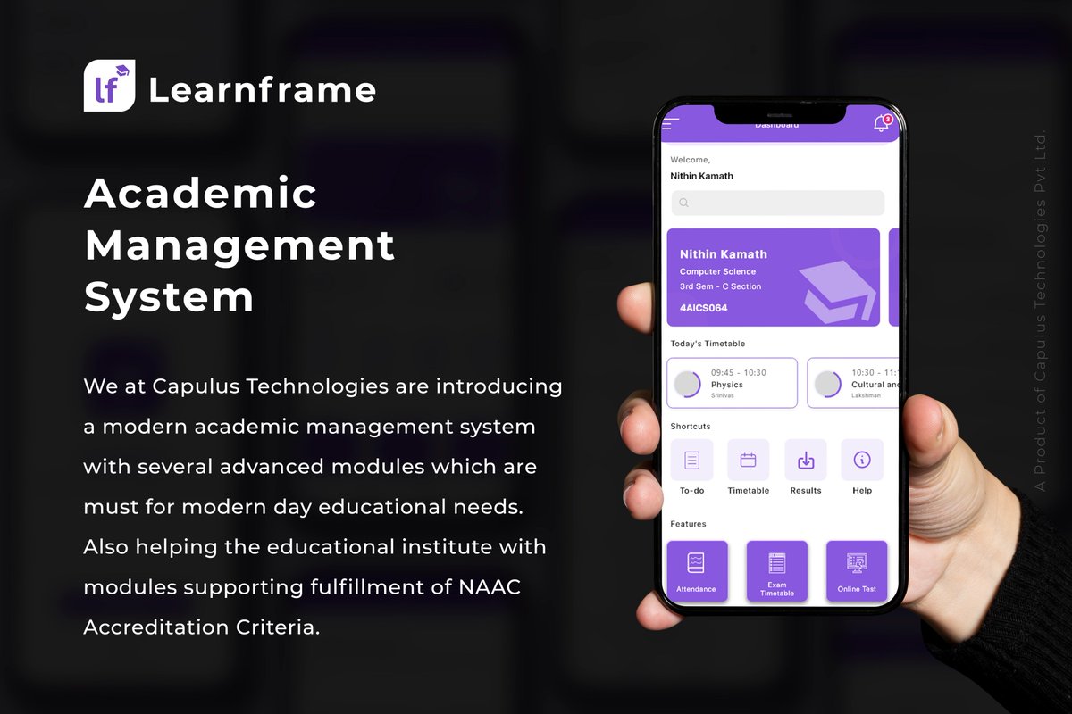 capulustech's tweet image. Elevate Education. Empower Minds. Learnframe: Unleashing the Potential Within. 

 #capulustech #learnframe #academicempowerment #unifiedlearningplatform #academicmanagement #futureofeducation #collaborativelearning #digitaltransformation #university #power #softwaredevelopment