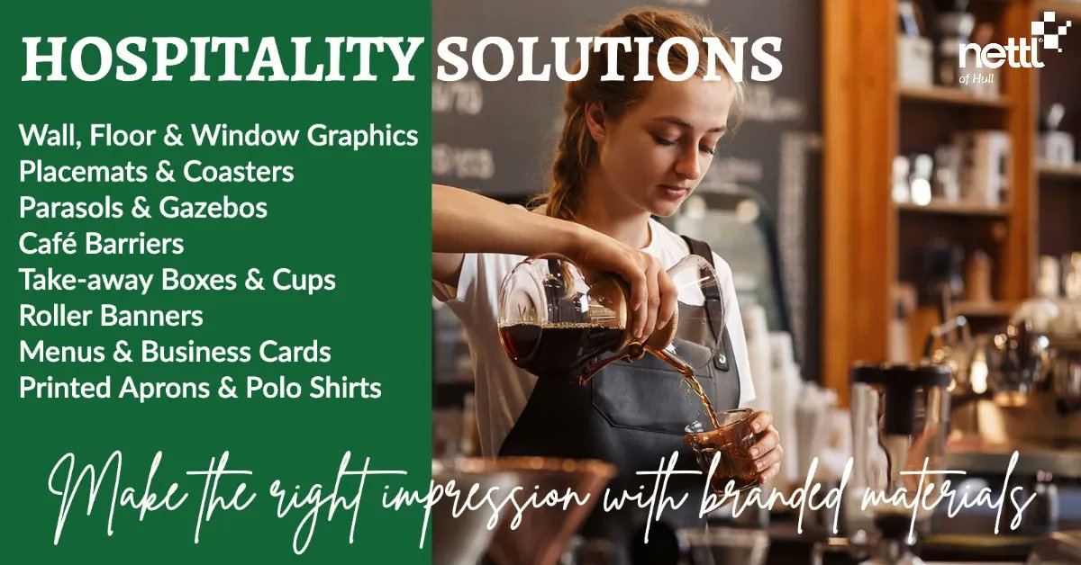 A consistently branded environment can leave a lasting impression on customers and keep them coming back for more.

We've got everyting you need to help your hospitality business serve up some serious style.

#hospitalitymarketing #brandedapparel #brandedmerchandise