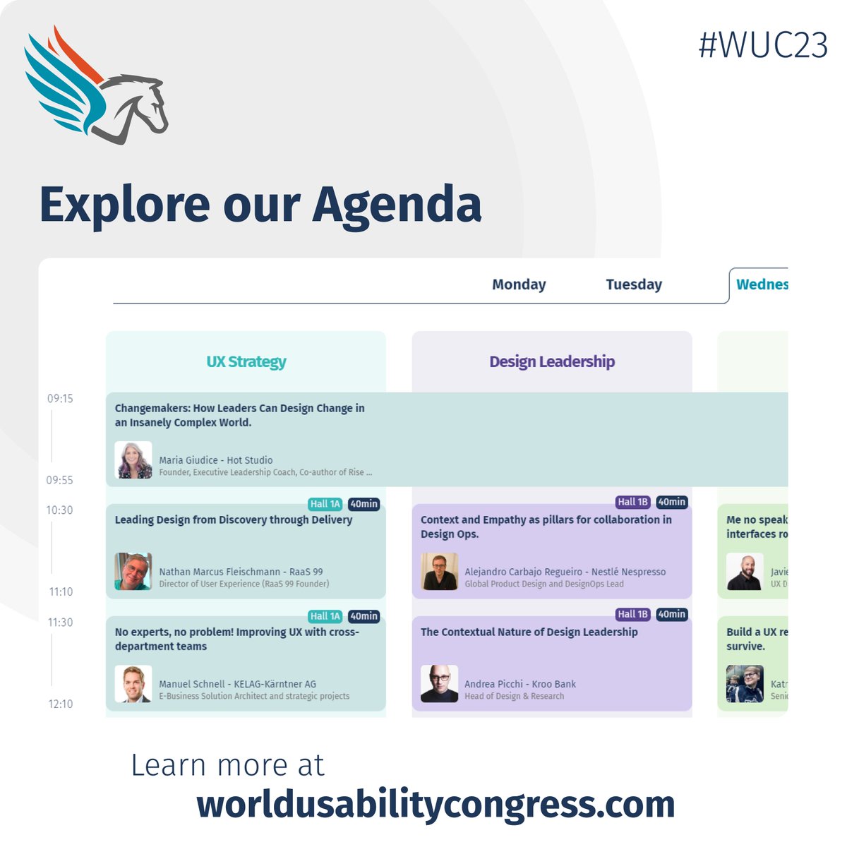 Explore our Agenda!

Our agenda includes a Main Conference packed with keynotes, talks, and masterclasses, as well as Focus Days dedicated to Industrial UX, UX Trends, and workshops.

lnkd.in/dCvrSE2Y