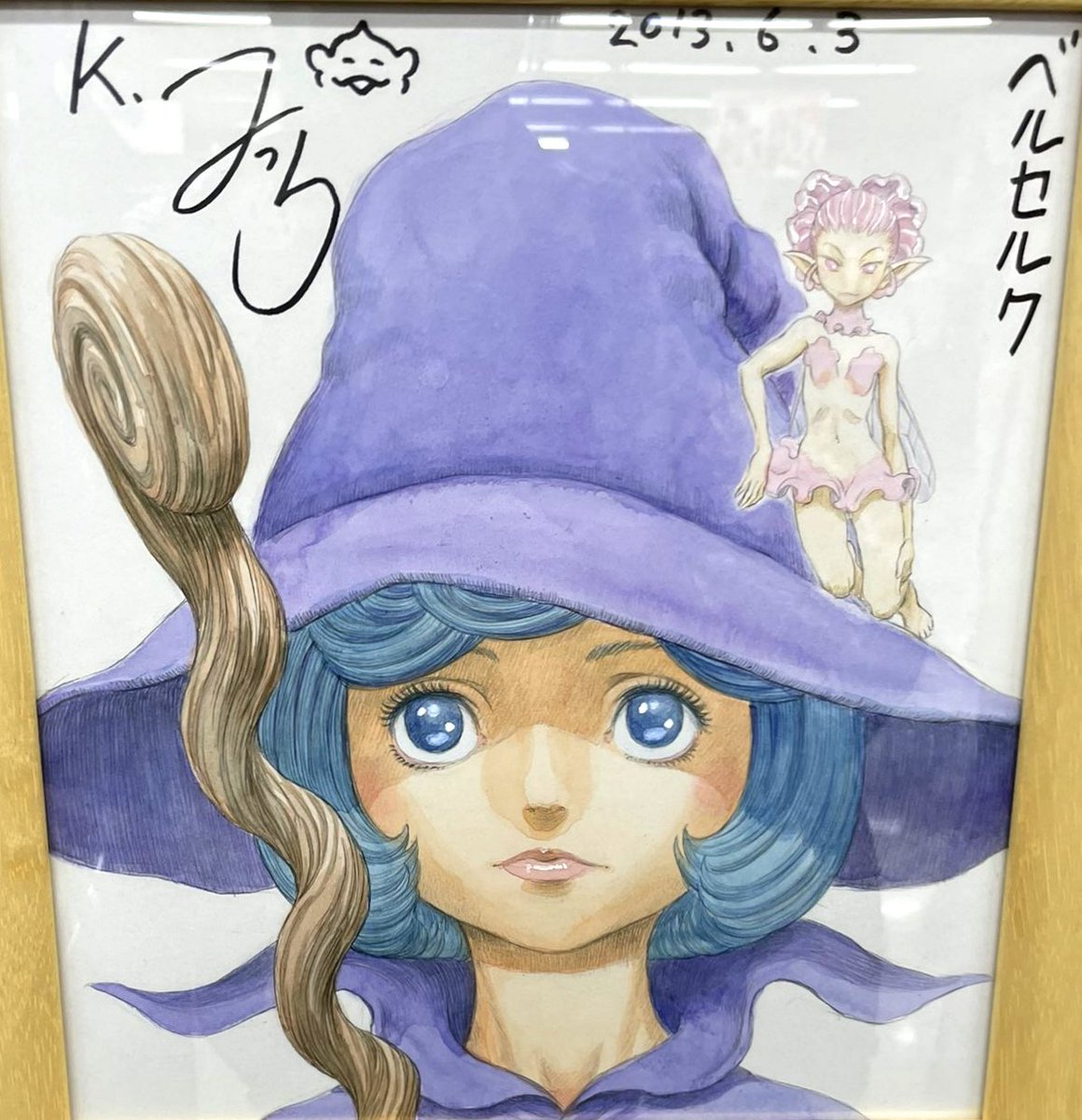 berserkartvault's tweet photo. 10 years ago on this day, a colored autographed drawing by Kentaro Miura was drawn, though it wouldn't be officially shown until YA #18, 2021
2nd Img Credit: @PorcelainePriss https://t.co/wDE2Dq2Jw4